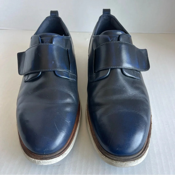 Cole Haan Mens Grand Evolution Monk Strap Oxford Deep Blue Leather Size 11 - Picture 1 of 15